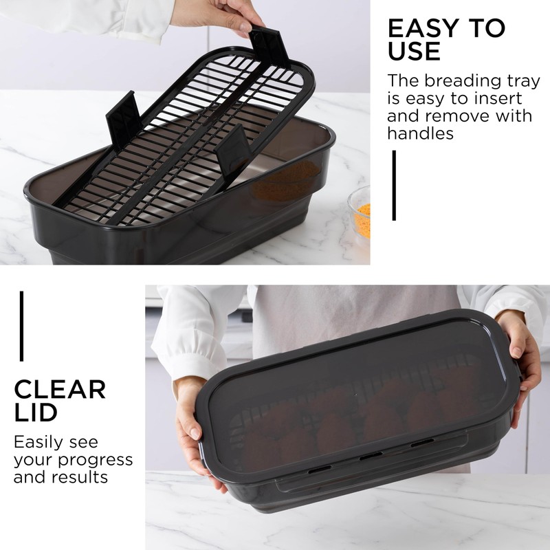 COOK WITH COLOR Collapsible Batter Bowl - Mess Free Breading