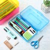 Leelosp 12 Pack Clear Pencil Boxes for School Bulk Plastic