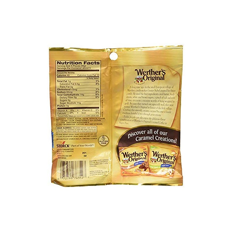 Werther's Original - Coffee Caramel - Sugar Free Hard Candies