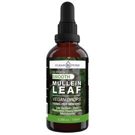 Clean & Pure Mullein Leaf Extract Liquid Drops 100ml | Lab Tested for Mycotoxins, Pesticides & Heavy Metals