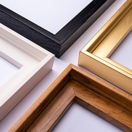 YIVIVEN Floater Frame for Canvas Painting Assembled, 7/8" deep Canvas Floater Frame, Floater Frames, Canvas Floating Frame, Floating Canvas Frame, Canvas Frame Kit, Canvas Art Frame(12"x12", Black)