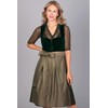Edelnice Trachtenmode Dirndlschürze Livia Gold, Khaki, Schlicht, für Midi Dirndl