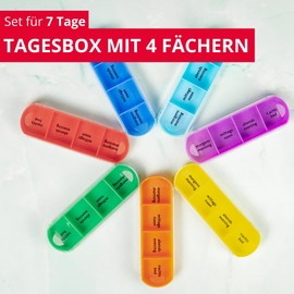 Westmark 7 Day Pill Box - Practical Box for Storing Medicines and Supplements Ideal for Travelling, Morning, Noon, Evening - BPA Free