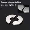 BathAce Shower Arm Flange, Stainless Steel Replacement Wall Split Flange/Escutcheon