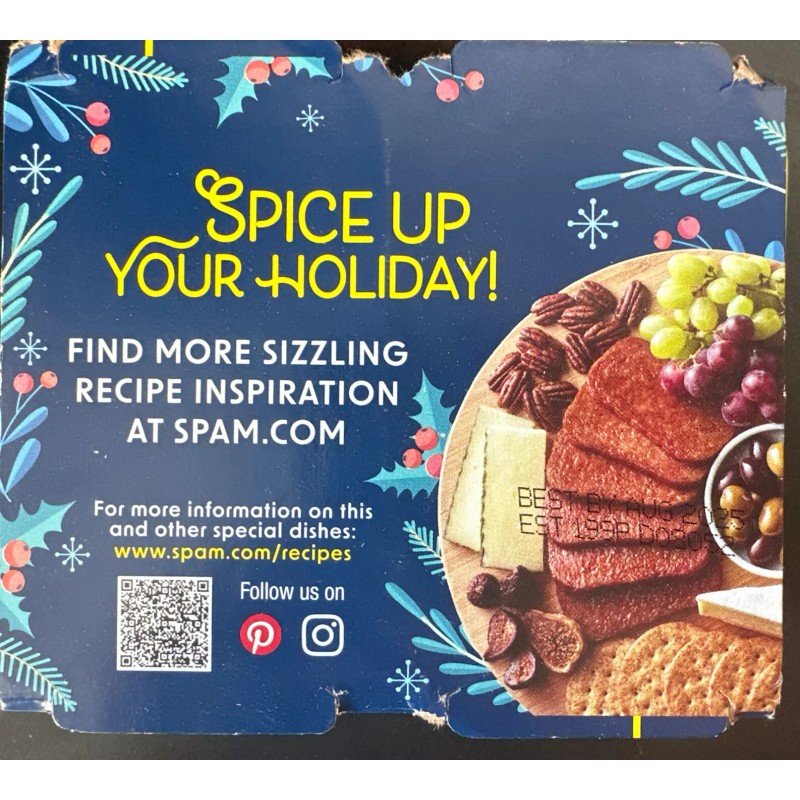 Spam Figgy Pudding 12 oz Limited Edition 2 Cans