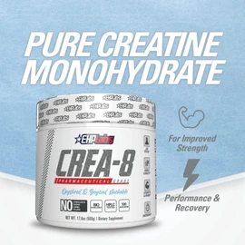 EHP LABS CREA-8 Creatine Monohydrate Powder - Creatine Powder for Building Lean Muscle Mass, Improves Strength & Power, Supports Brain Health - 100 Servings (500g)