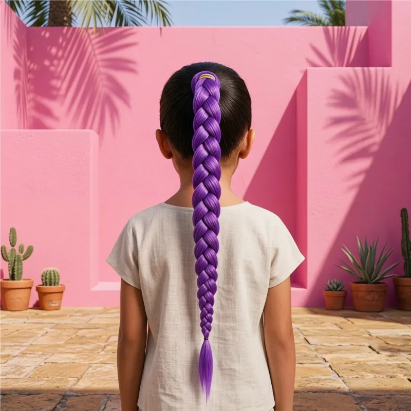 Postizo De Trenza Larga Para Disfraz Infantil