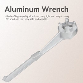 Bung Wrench 55 Gallon, 2 Pack Drum Barrel Wrench Aluminum Opener Tool for 10 15 20 30 50 55 Gallon, for 2 inch and 3/4 inch Bung Caps