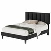 VECELO Queen Bed Frame with Upholstered Headboard, Heavy-Duty Platform Bedframe