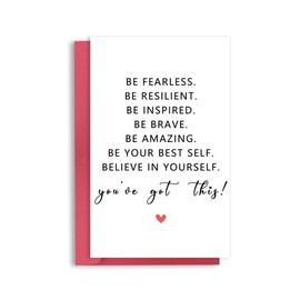 Sudaporn Encouragement Greeting Cards Inspirational Birthday Retirement Gifts for Women Men New Job Gifts Colleague Coworker Motivational Brave Card with Red Envelope Good Bye Move Away Paper Card
