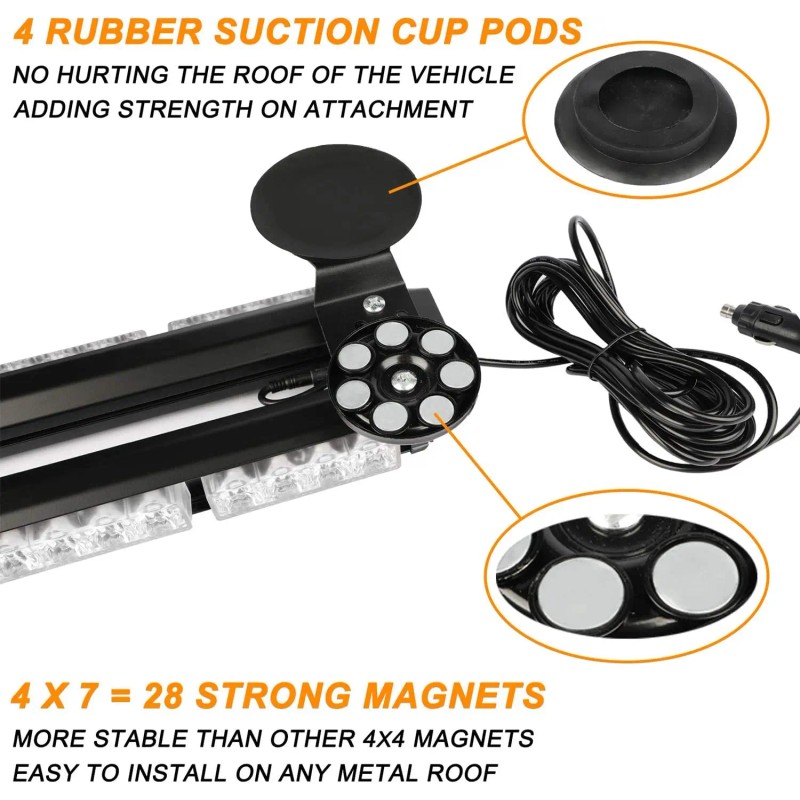 29.5-Inch 54 LED Strobe Light Bar Double Side High Intensity