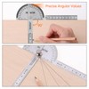 Smgda Protractor, 3.9 inches (10 cm) / 11.8 inches (10