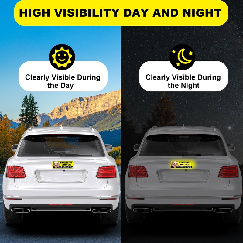 NIMONA Student Driver Magnet for Car - Funny 2 Pack