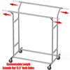 Simple Houseware Heavy Duty Double Rail Clothing Garment Rack, Holds
