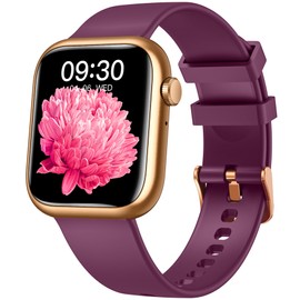 Smartwatch for Women Android Fitness Tracker: Red Smart Watch Answer/Make Bluetooth Call Digital Watch Compatible Android ios phone IP67 Waterproof 123 Sport Mode Wrist Pedometer Heart Rate Monitor