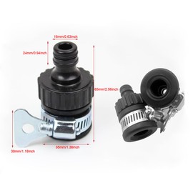 RecDec 3 Pack Laundry Faucet Quick Connect Adapter Universal Connector with Geared Clamp for Python Non Threaded Faucet Threadless Garden Hose Bibb Tap Spigot Washing Machine Kitchen Sink