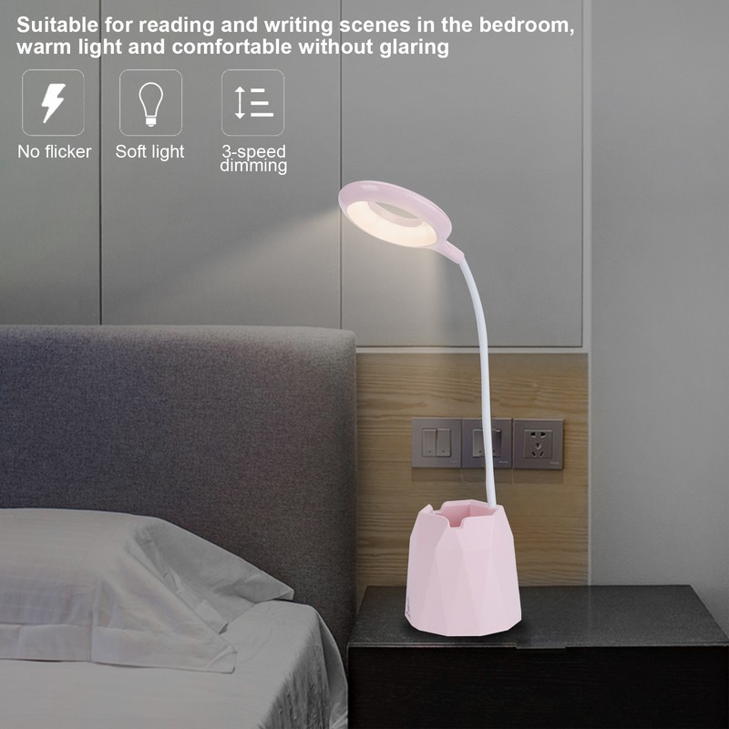 Pen Holder Light LED USB Charging Touch EyeProtecting Table Reading