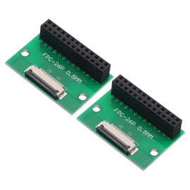 MECCANIXITY 2pcs FFC FPC Connector Board 26 Pins 0.5mm Socket to 2.54mm Double Row Female Header Strip Adapter, PCB Converter Board for LCD TVs/Digital Cameras/Laptops