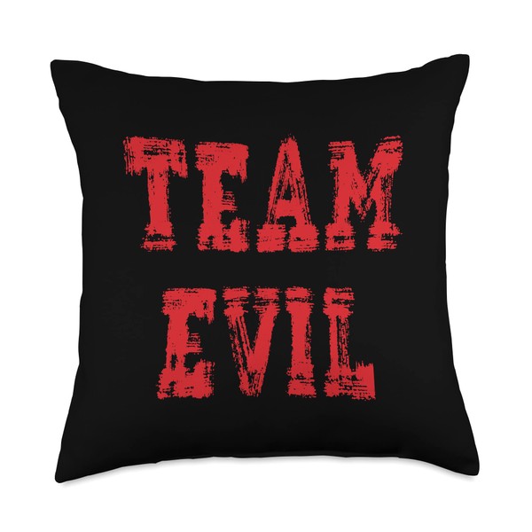 Last Gasp Graphics Team Evil Satanic Distressed Logo Throw Pillow,
