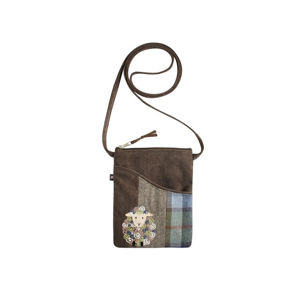 Earth Squared Sheep Small Sling Crossbody Applique Phone Bag