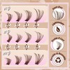 Mavphnee Brown Lash Extensions D Curl Eyelash Extensions 480Pcs Volume