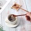 6 Pcs Wooden Teaspoon, 7.8 inch Wooden Coffee Spoons Long