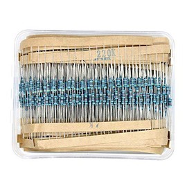 ARCELI 600 pieces 30 types of resistor, each 20 1/4 W, five-colour ring resistor, 1% precision, metal film resistance package