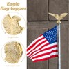 Toddmomy Eagle Flag Pole Finial Eagle Topper Flagpole Golden Head