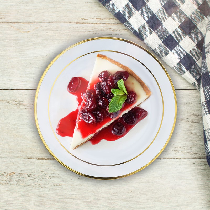 MATANA - 25 Premium Multi-Use Plastic Dessert Side Party Plates