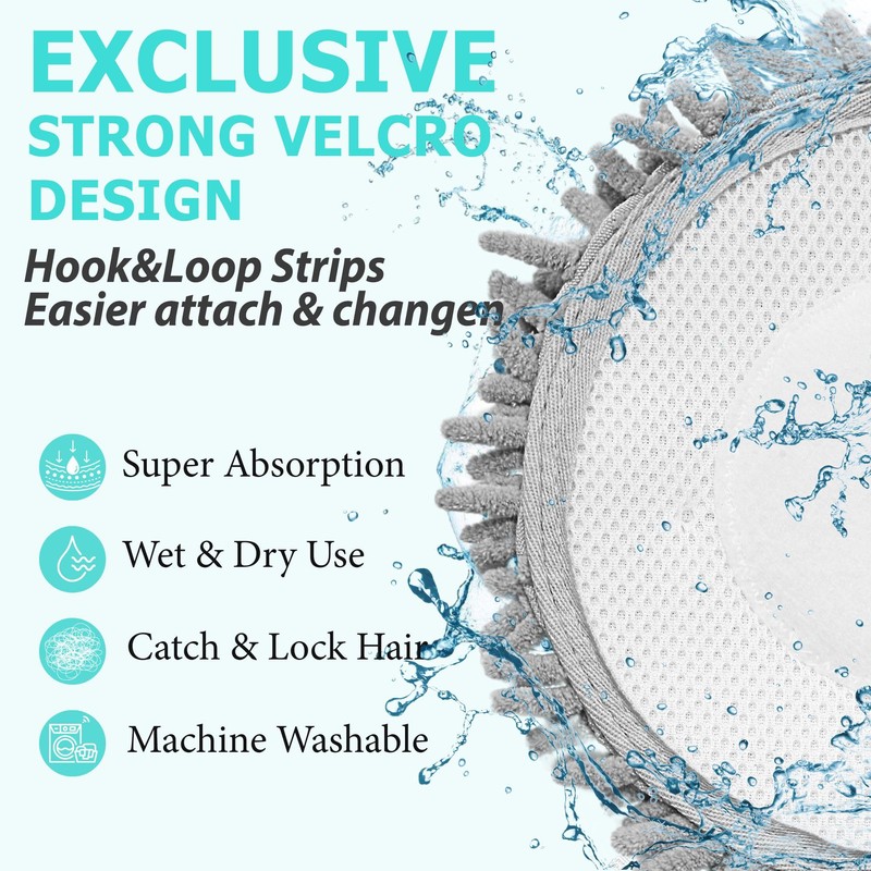 Zeltauto S6002UK Steam and Scrub Mop Pads Replacement for Shark,Scrubbing