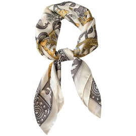 prinfantasy Women's Silk Feel Scarf, Headscarves, Neckerchief, Women's Elegant Silk Scarf, Business Silk Scarf, Bandana, Handkerchief, Neck Wrist Packaging, M070072