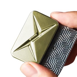 JUDIXY Lightning Infinite Fidget Slider Metal Magnetic Haptic Fidget Toys for Adults Anxiety/ADHD/Stress Relief (Champagne Gold)