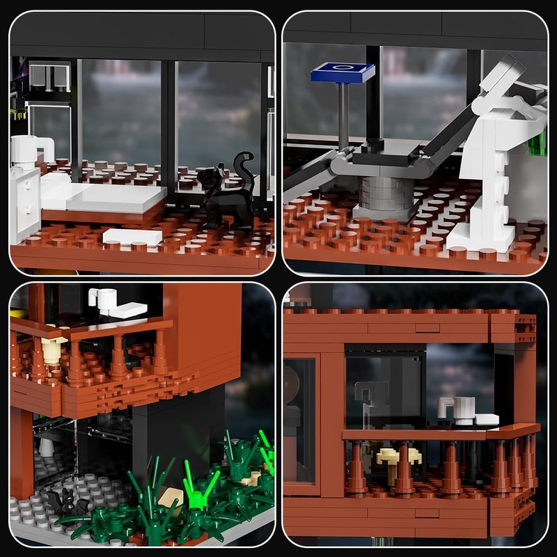NETEHU Romance Films Fans Architecture Blocks，House Building Set House Present