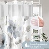 CTOTSYC No Hook Boho Floral Shower Curtain Set with Snap-in