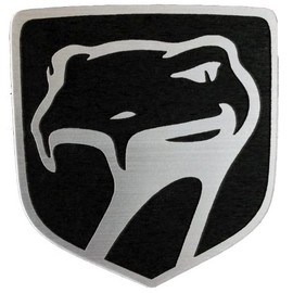 24Designs Compatible Front Emblem Viper Black Replacement for Dodge Caliber