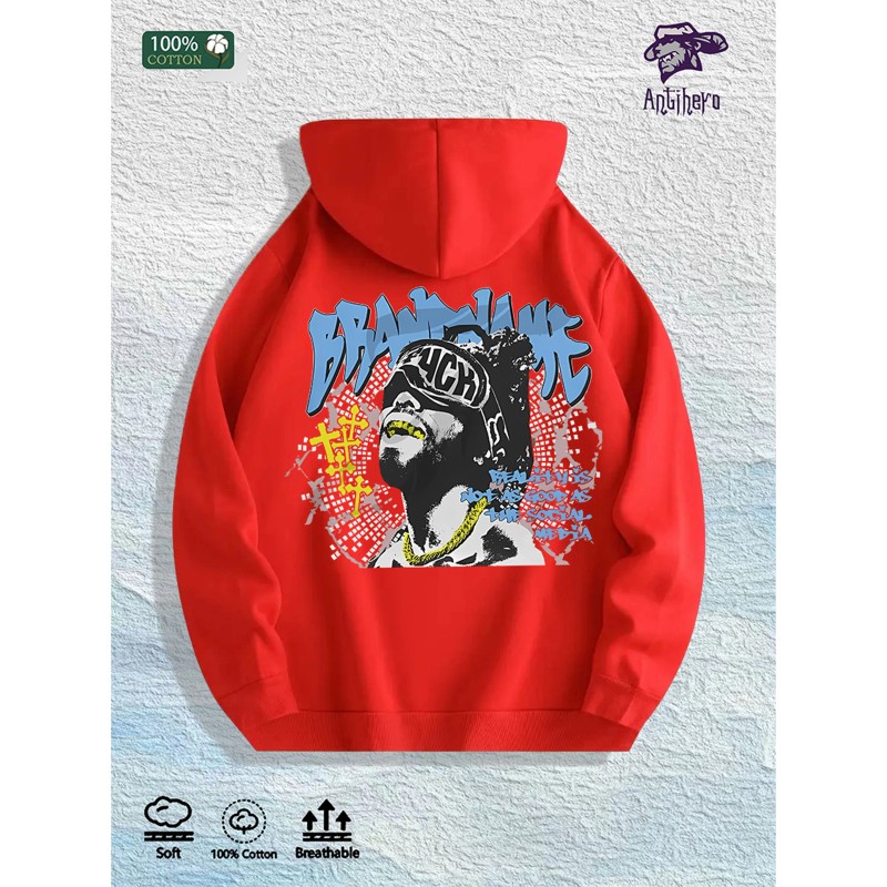 Graffiti - Style Graphic Hoodie 100% Cotton US Warehouse 7