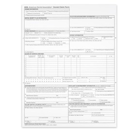 NextDayLabels - ADA Dental Claim Insurance Claim Forms, 8-1/2" X 11" Letter Size for Laser or Ink Jet Printers (Pack of 500 Sheets)
