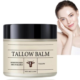 60g Beef Tallow Skin Care,Whipped Beef Tallow Skin Ca/re,Beef Tallow Face Cream & Moisturiser for Skin C/are,Beef Tallow Moisturiser Tallow Face Cream,Tallow and Honey Balm,Deeply Nourishing for Face