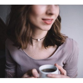 CENAPOG Shell Necklace - Puka Shell, Pearls Choker, Seashell Hawaiian Beach Jewelry