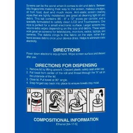 Screen Clean Anti-Static Electronic Alcohol Wipes 90 Count Multipurpose Towels