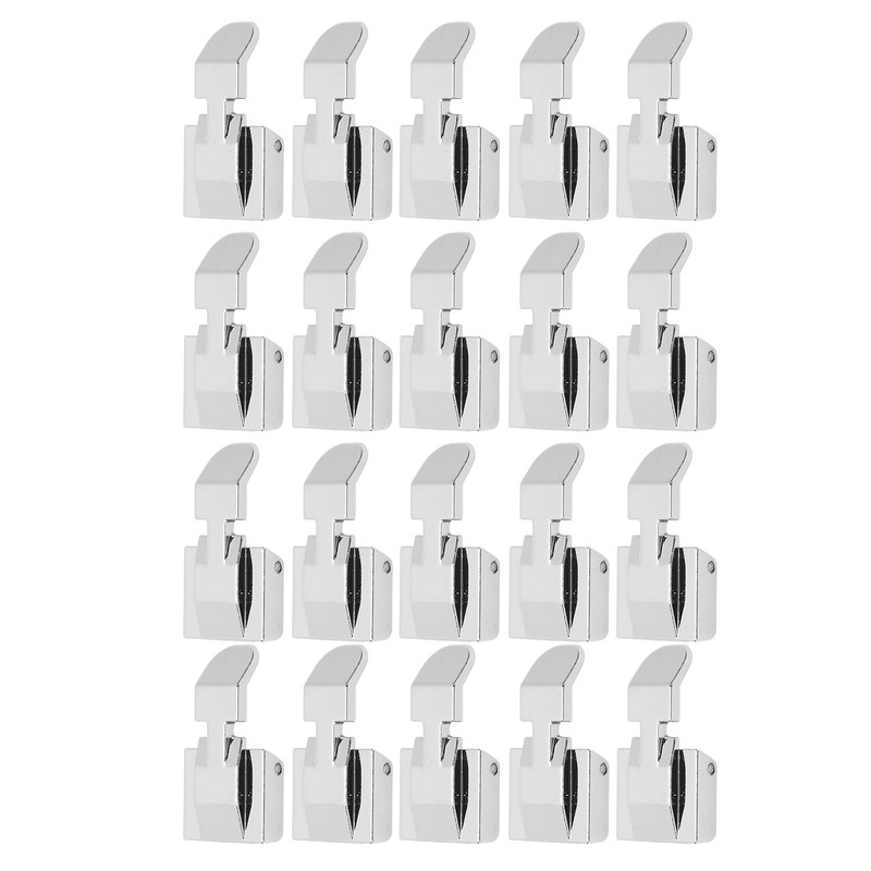 20 Pcs Zipper Presser Foot Stainless Steel Invisible Zipper Sewing