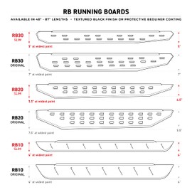 Go Rhino 6903685 RB10/RB20 Running Boards - MOUNTING Brackets ONLY for Ford 19-24 Ranger (Crew Cab Pickup)