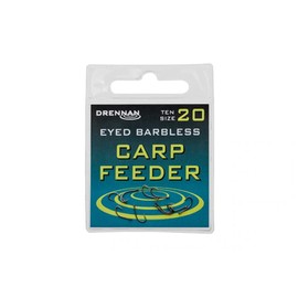 Drennan Eyed Barbless Carp Feeder Hooks Size 14 Qty 10