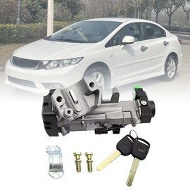 XQSMWF Ignition Switch Cylinder Lock with 2 Keys Compatible with Honda Accord 2003 2004 2005 48 Odyssey 2005 2006 Civic 2003 2005 Replace 06350-SAA-G30 35100-SDA-A71 06350SAAG30 35100SDAA71