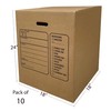 Uboxes Moving Boxes with Handles, 10 Premium Large, 18 x