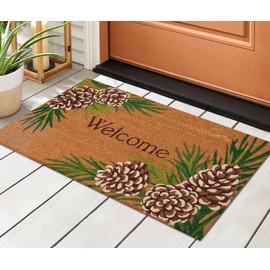 BLACK FOREST DECOR Rustic Pine Welcome Mat - 2 x 3