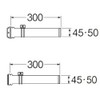 SANEI T46-5 Bath PC Connection Tube, Tub to Bathtub Connection,