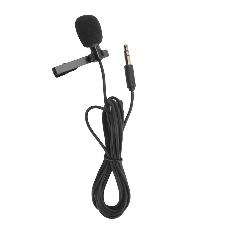 3.5mm Lavalier Lapel Microphone Clip on Hands Free Microphone for