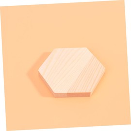 TEHAUX 10pcs Basswood Plywood Craft Timber Slats 6-Sided Hexagon Wooden Planks for DIY Decorations Art Projects