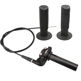 NIBBI Twists - Conjunto de acelerador, empuñaduras para bicicleta de suciedad con cable del acelerador y agarre para manubrio SSR125 Pit Bike, montaje del acelerador de motocicleta de 22 mm (negro)